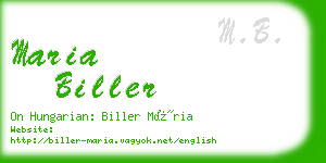 maria biller business card